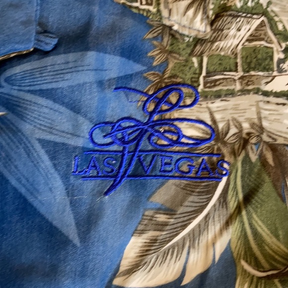 DC Classic Los Vegas Hawaiian Shirt 2XL Blue - Picture 3 of 8